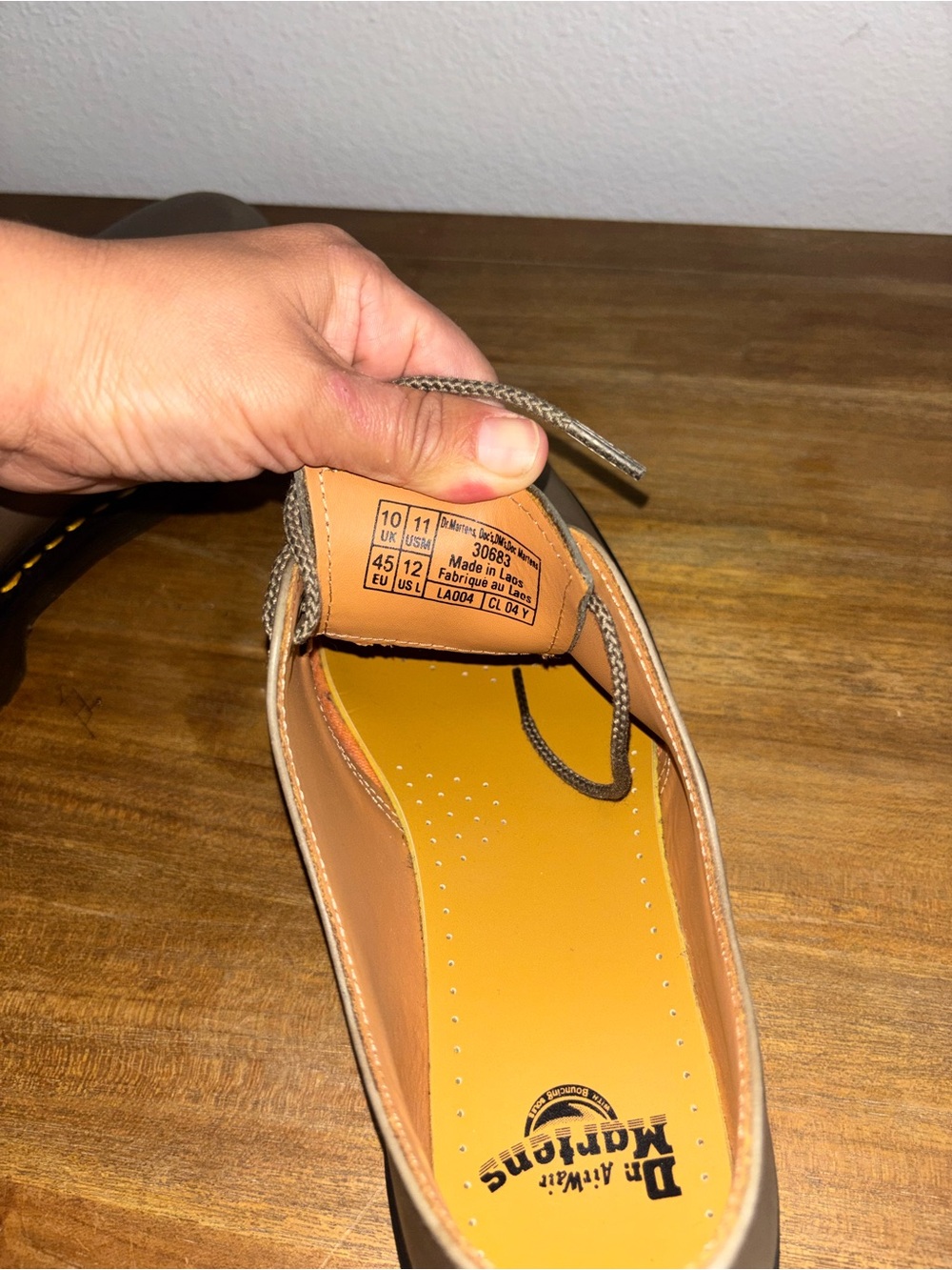 Dr. Martens Leather Oxford Olive Shoes Mens Classic Outdoor Low Top size 11 - Picture 6 of 6